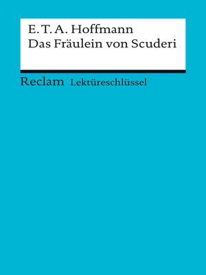 cover image of Lektüreschlüssel. E. T. A. Hoffmann